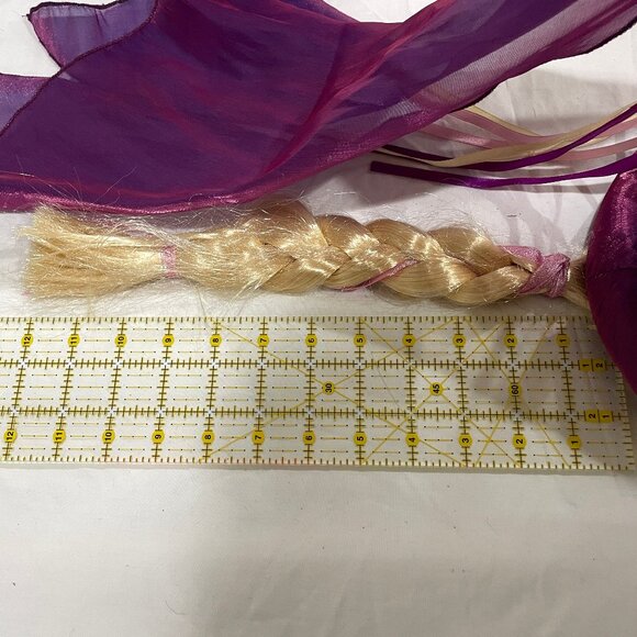 Disney Parks Authentic Purple Princess Hat With Veil & Tangled Repunzel Braid - Picture 4 of 15